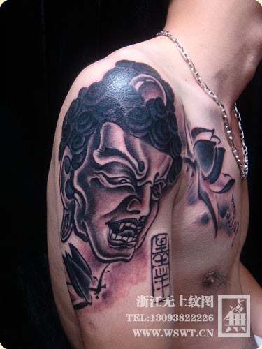 般若纹身/能面纹身/魔鬼纹身/骷髅头纹身