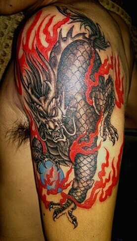 经典霸气的上古神兽麒麟纹身