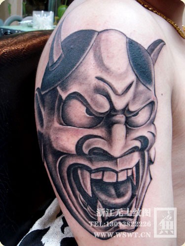 般若纹身/能面纹身/魔鬼纹身/骷髅头纹身