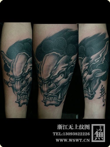 般若纹身/能面纹身/魔鬼纹身/骷髅头纹身