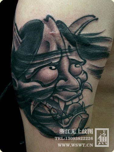 般若纹身/能面纹身/魔鬼纹身/骷髅头纹身