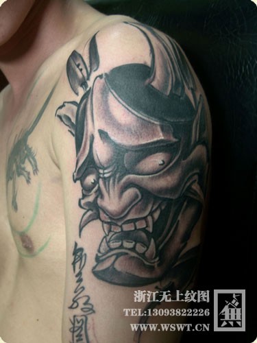 般若纹身/能面纹身/魔鬼纹身/骷髅头纹身