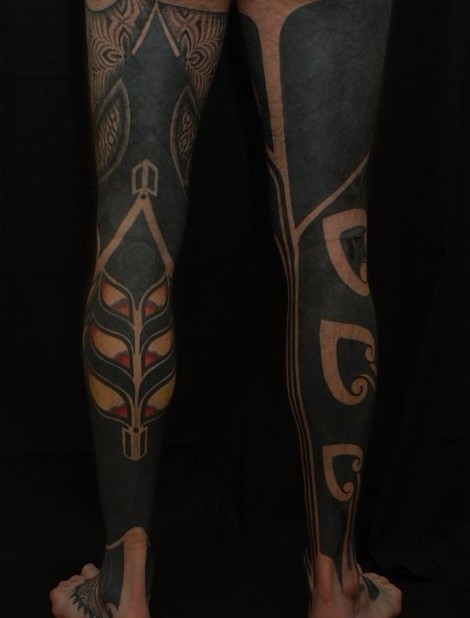 德国纹身师GERD经典腿部图腾