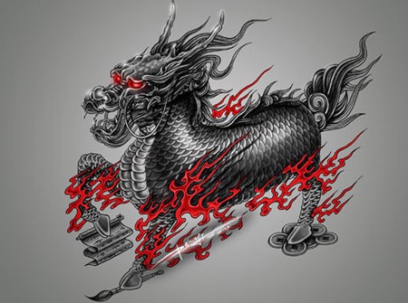 个性十足的麒麟手稿