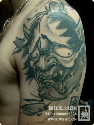 般若纹身/能面纹身/魔鬼纹身/骷髅头纹身