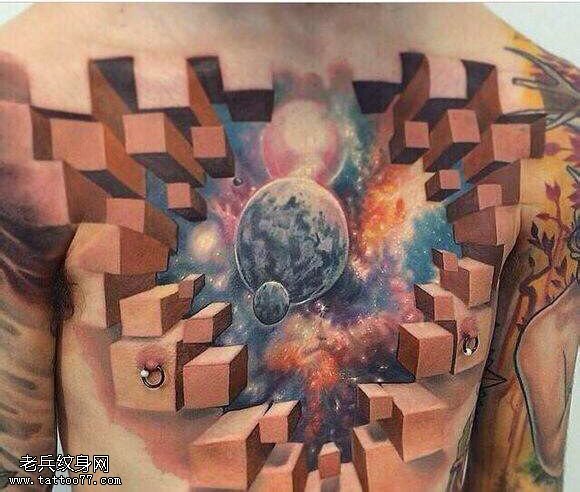 一款星空纹身图案