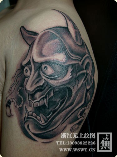 般若纹身/能面纹身/魔鬼纹身/骷髅头纹身