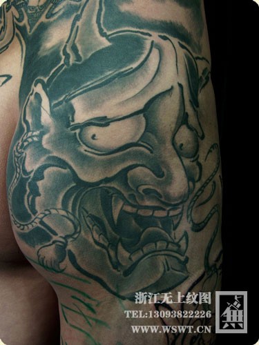 般若纹身/能面纹身/魔鬼纹身/骷髅头纹身