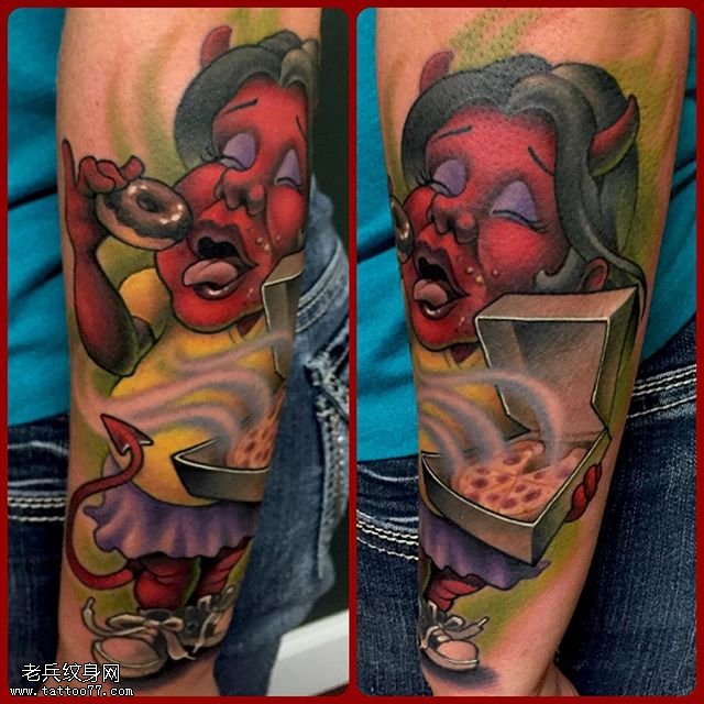 爱吃的肥妞纹身图案