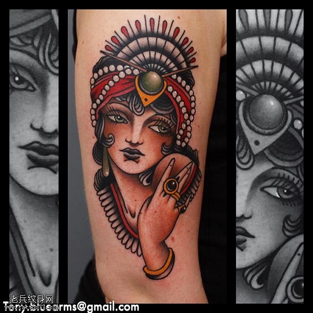 印度女神纹身图案