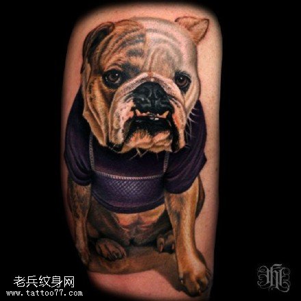 可爱的小狗纹身图案