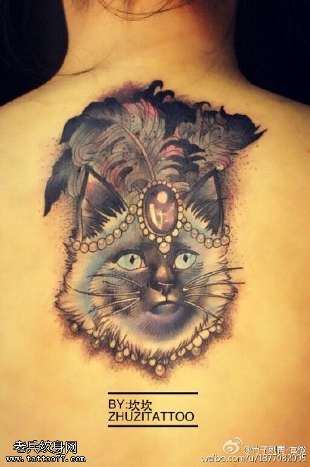 尊贵的喵星人纹身图案