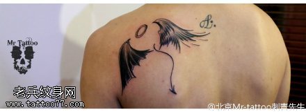 肩膀的星座纹身图案