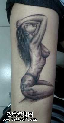 腿部性感美女图案