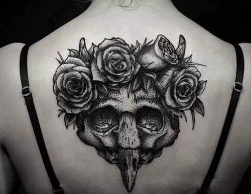 另类黑色点线面纹身