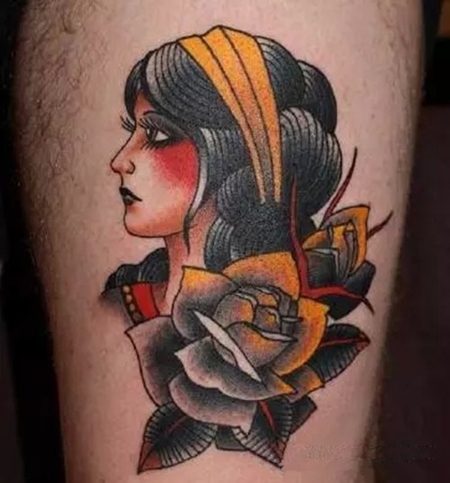 一组富有异域风情的怀旧纹身