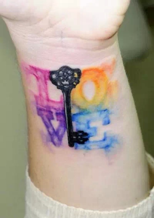 钥匙纹身  不一样的时尚