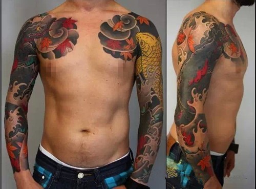 时尚潮男钟爱的半甲纹身