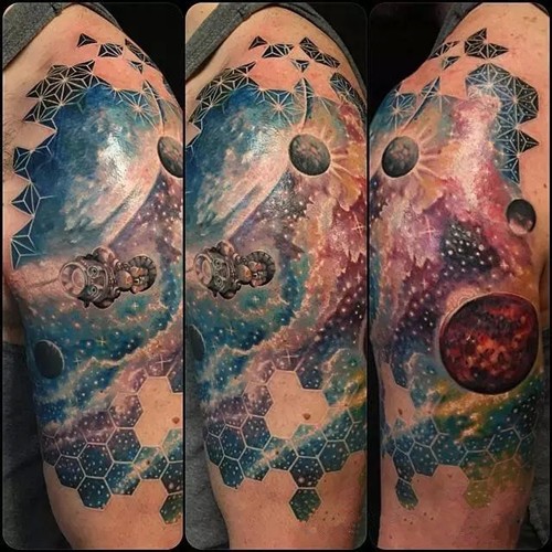 无垠的宇宙  时尚纹身