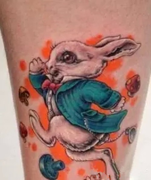 萌萌的小兔子纹身