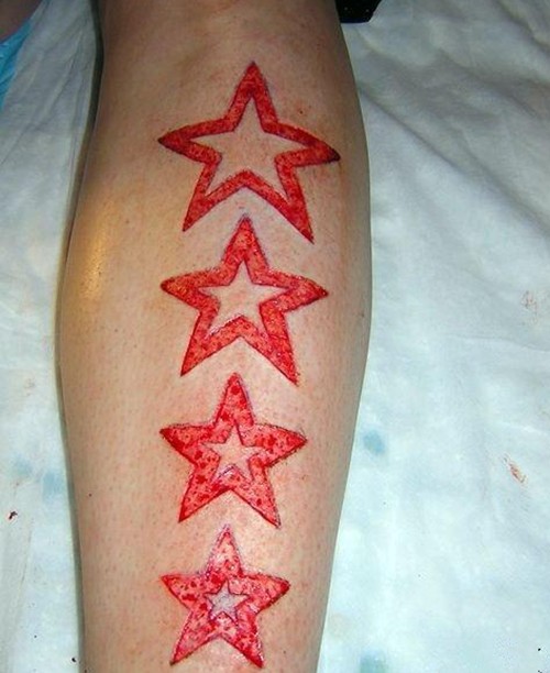 令人毛骨悚然的割肉、肉雕纹身