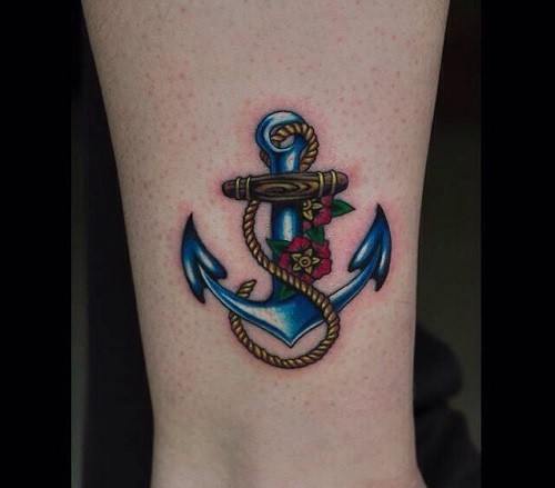 水手风格船锚纹身
