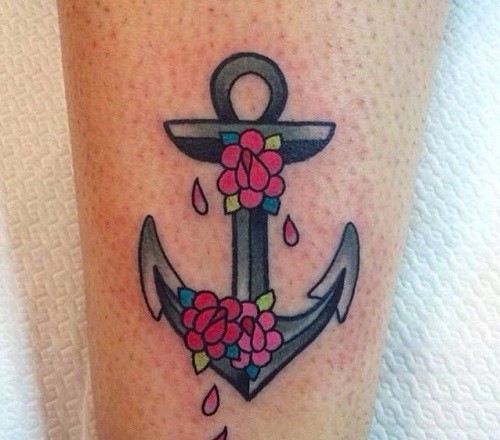 水手风格船锚纹身