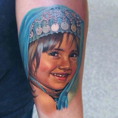 彩绘肖像纹身