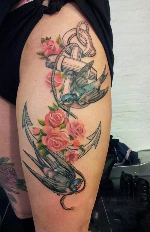 清新古典飞鸟纹身素材集