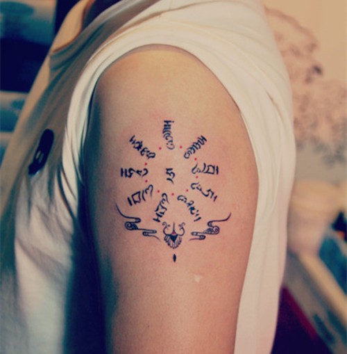 经典纹身系列之藏文纹身