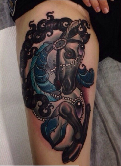 经典欧美”poker face“风纹身