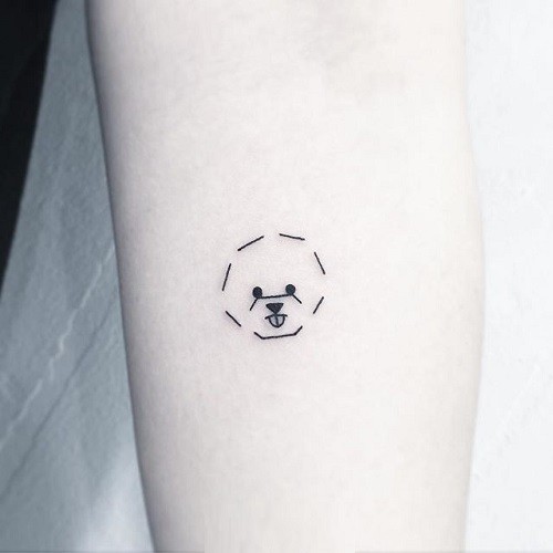 黑白迷你纹身
