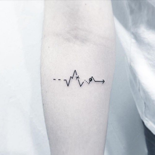 黑白迷你纹身