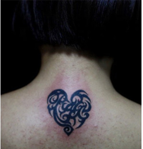 爱的印记  浪漫心形图腾纹身