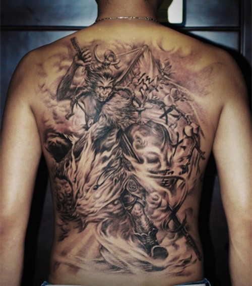 帅气酷炫的斗战神佛孙悟空纹身