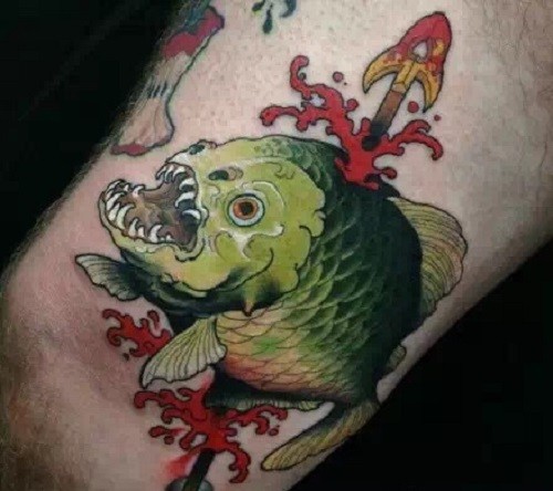 栩栩如生的小鱼纹身