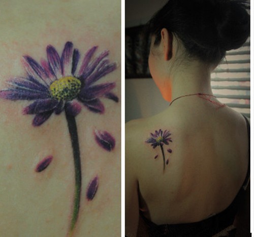 隐藏在心中的爱  浪漫小雏菊纹身