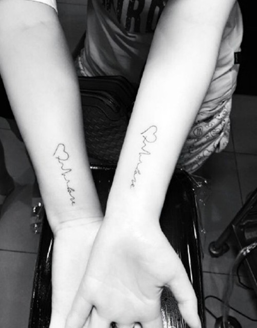 心电图与英文的完美结合  清新小纹身