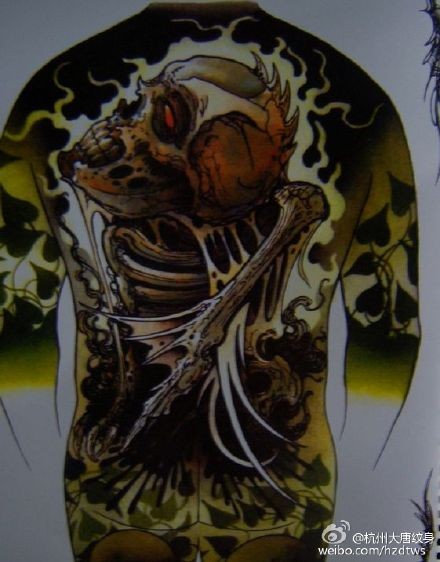 霸气全甲纹身手稿素材欣赏