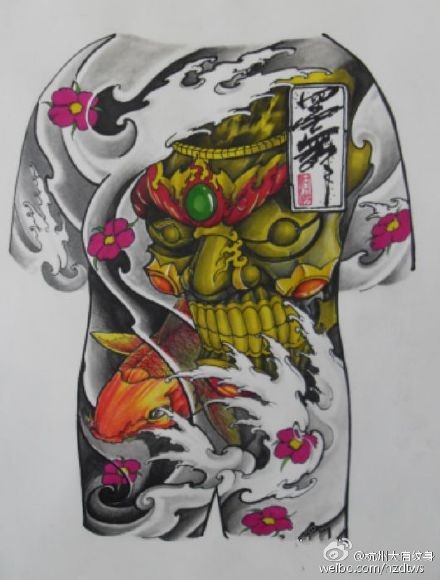 霸气全甲纹身手稿素材欣赏