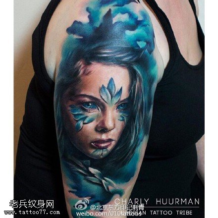 樱花美女纹身图案