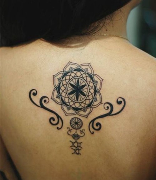 时尚个性梵花图腾纹身