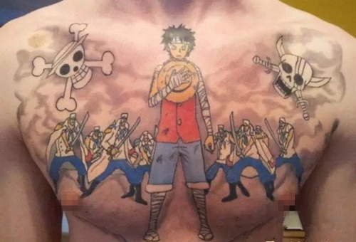 经典动漫纹身之海贼王纹身