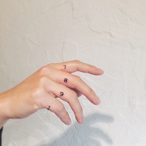 手指简单创意纹身图案