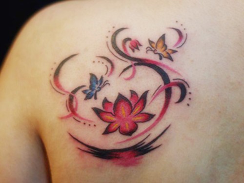 女生最爱的唯美蝴蝶纹身