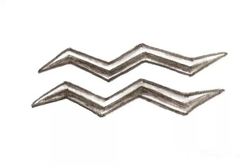 水瓶座纹身手稿素材