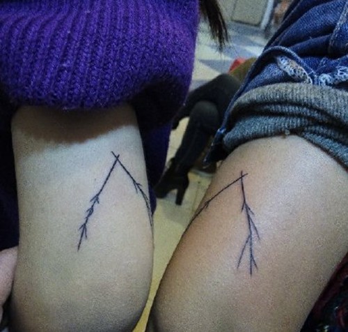 简单的树枝纹身图片