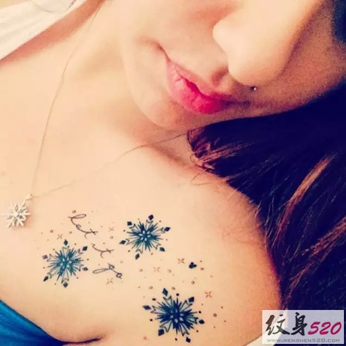 圣诞精选之雪花纹身