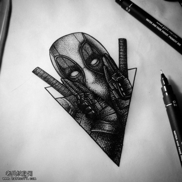 手稿艺术纹身图案