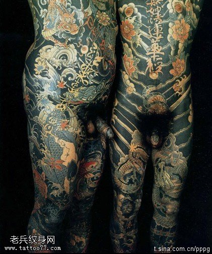 日本风大胆图腾纹身图案